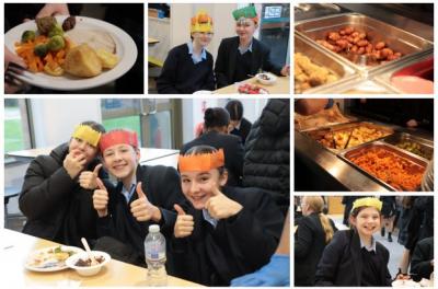 Students Tuck Into Christmas Dinner!