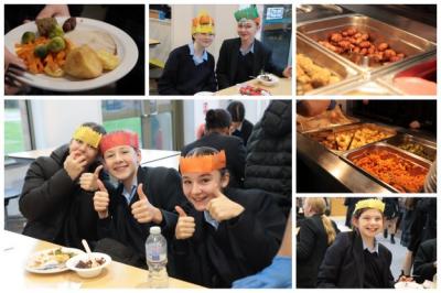 Students Tuck Into Christmas Dinner!